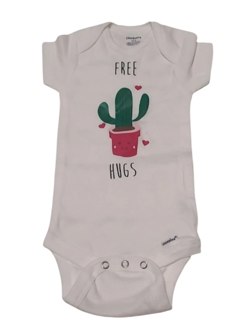 FREE hugs Gerber one piece size 3-6M new without tag  100% cotton